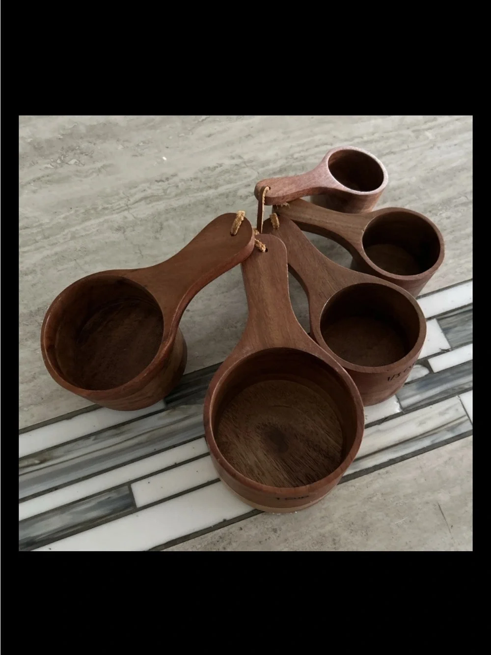 Southern Living Acacia Wood  Measuring Cups Set